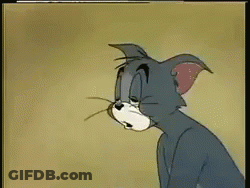 Tom Cat Sitting And Looking GIF