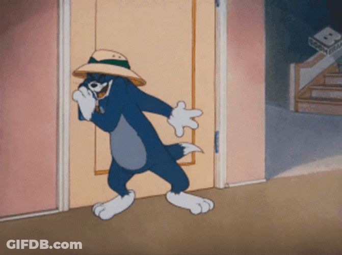 Tom Cat Sneaking In GIF