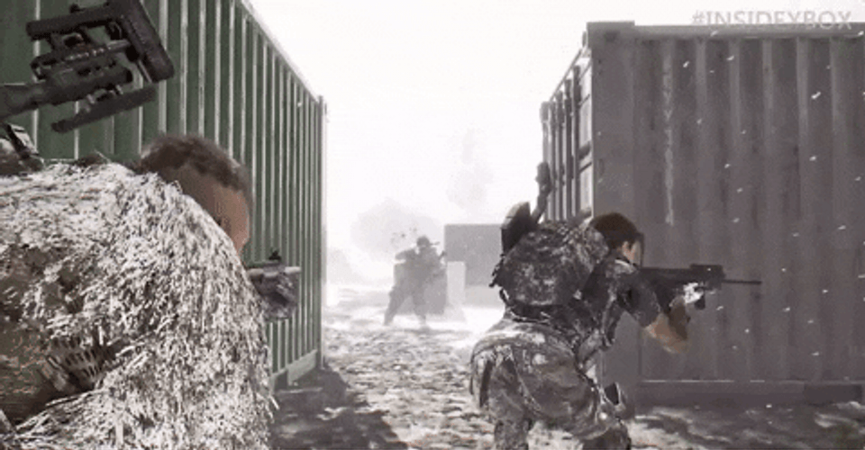 Tom Clancy's Ghost Recon Wildlands Snow Battle Scene GIF