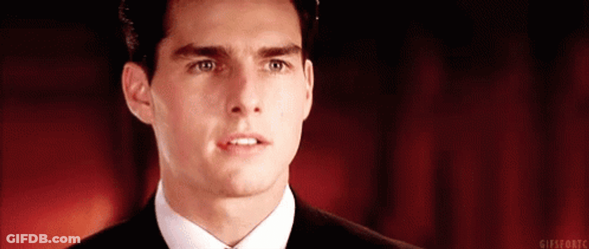 Tom Cruise Fierce Eyes Looking Around GIF