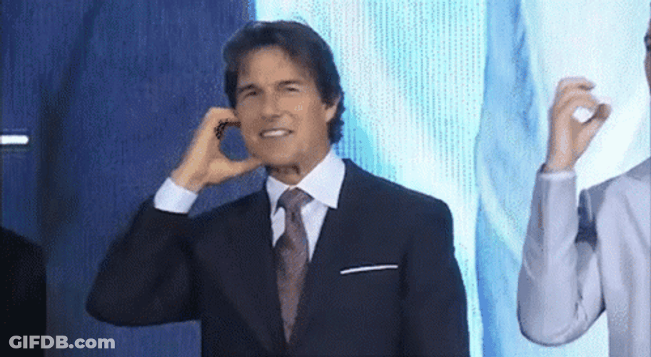 Tom Cruise Hand Heart Gesture GIF