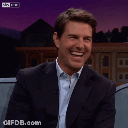 Tom Cruise Laughing Out Loud GIF