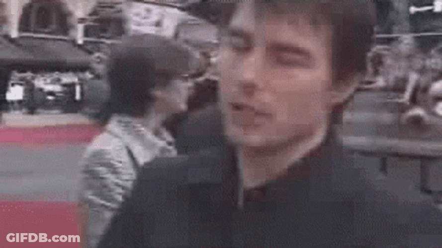 Tom Cruise Red Carpet Interview GIF
