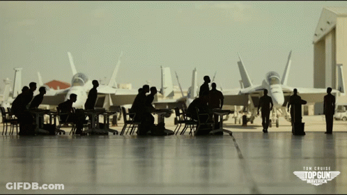 Tom Cruise Top Gun Maverick Advertised On Plane GIF