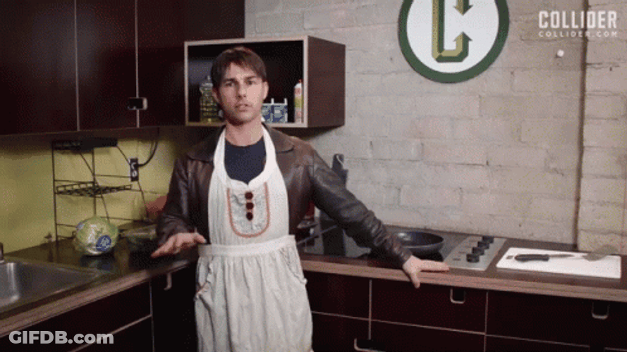 Tom Cruise Wearing Apron Leather Jacket GIF