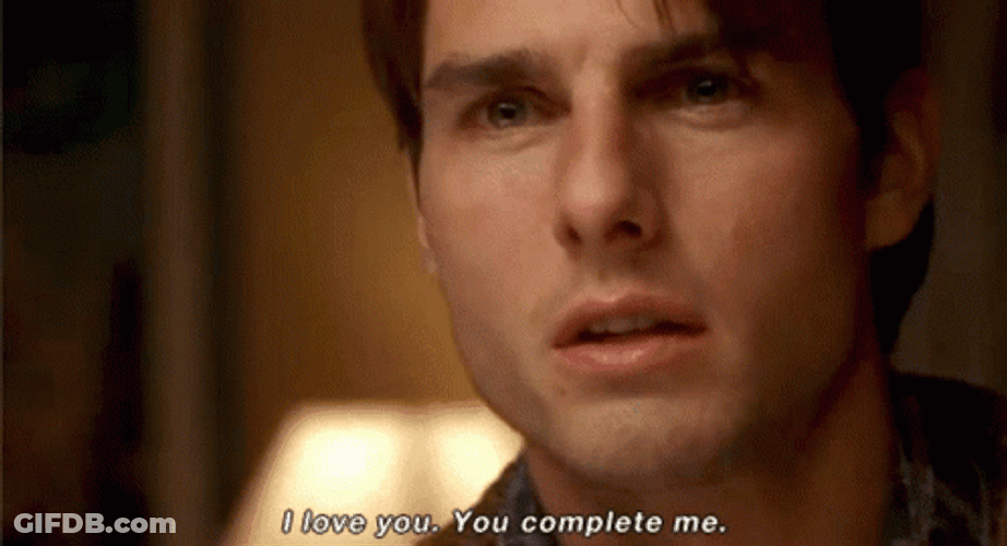 Tom Cruise You Complete Me Jerry Maguire GIF