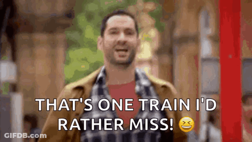 Tom Ellis Train Has Left The Station GIF