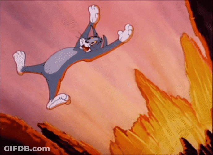 Tom Falling In Hell Tom And Jerry Animation GIF