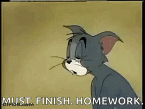 Tom From Tom And Jerry Says Must Finish Homework GIF