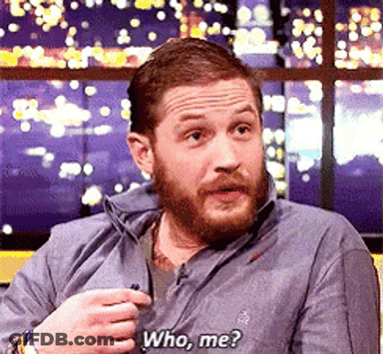 Tom Hardy Who Me GIF