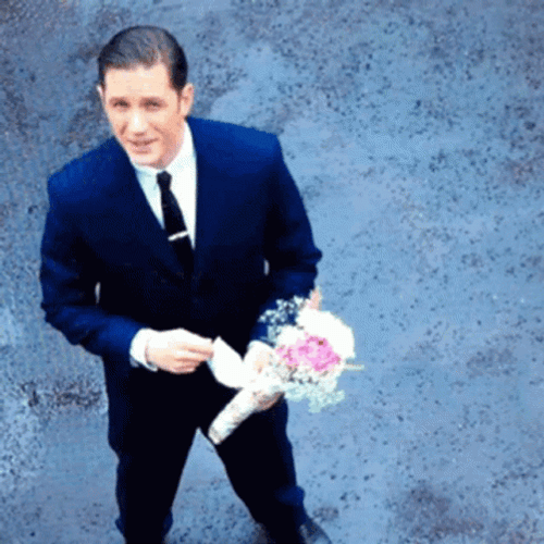 Tom Hardy With Flowers GIF