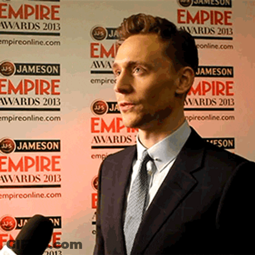 Tom Hiddleston Being Interviewed GIF