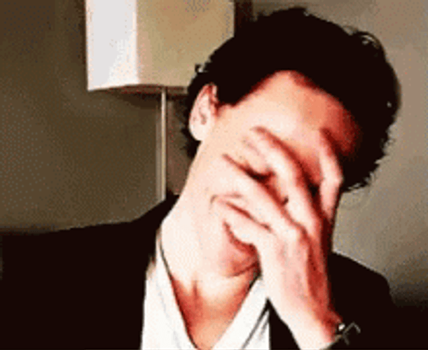 Tom Hiddleston Facepalm GIF