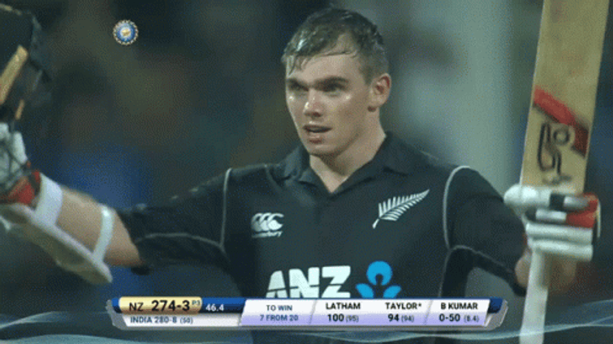 Tom Latham NZ Win Celebration GIF