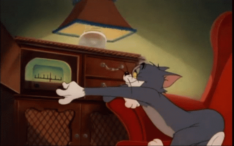 Tom Listening To Radio GIF