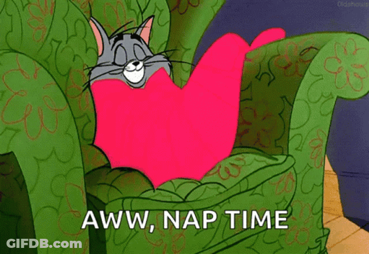 Tom Nap Time On Sofa GIF