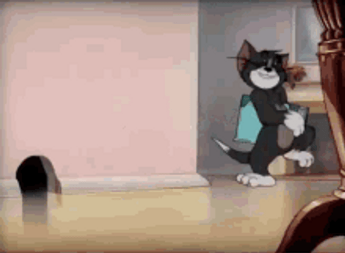 Tom Reading Empty Book GIF