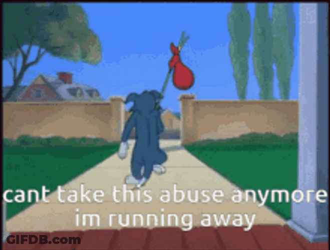 Tom Running Away From Abuse GIF