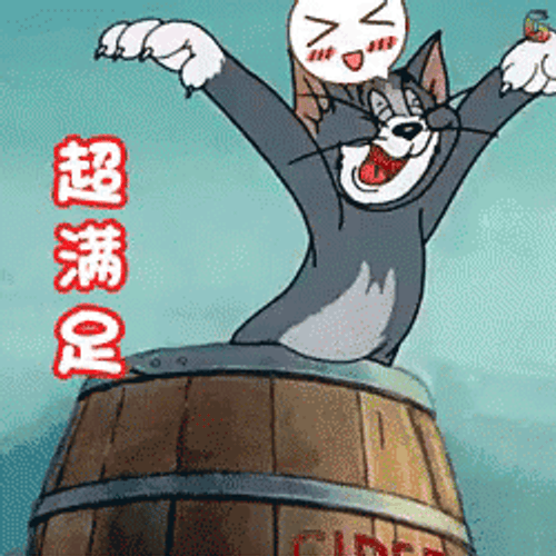 Tom Satisfied Inside The Barrel GIF