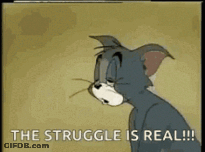 Tom Struggle To Stay Awake GIF