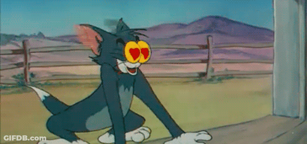 Tom The Cat Heart Eyes GIF