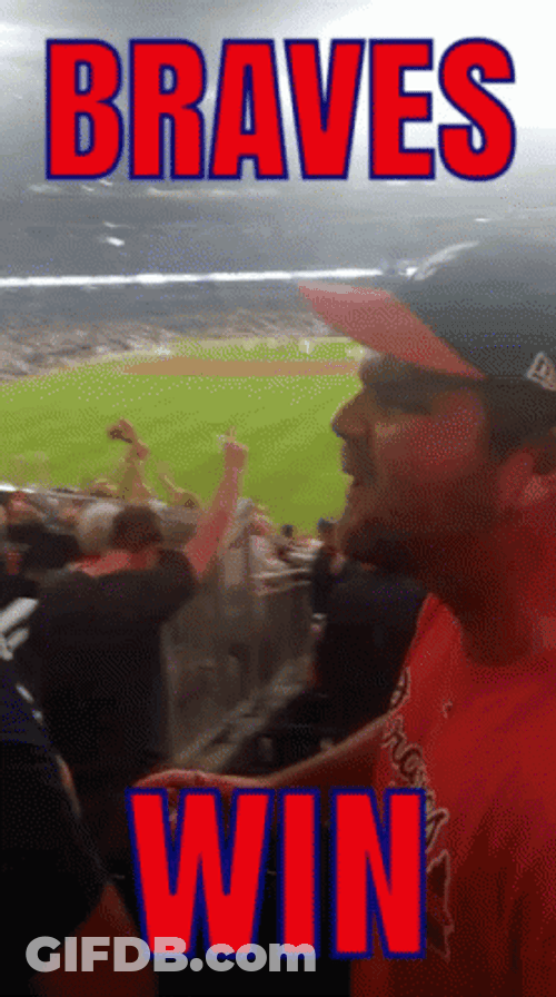 Tomahawk Chop Braves Win Celebration GIF