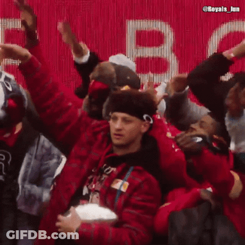 Tomahawk Chop KC Fans Dancing In Sync GIF