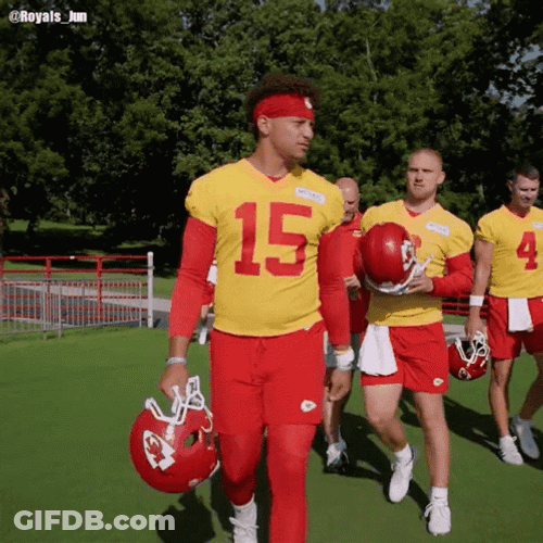 Tomahawk Chop Patrick Mahomes KC Chiefs GIF