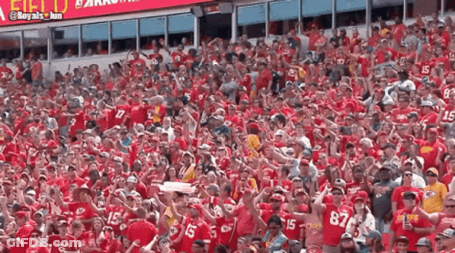 Tomahawk Chop Red Fans Cheering GIF