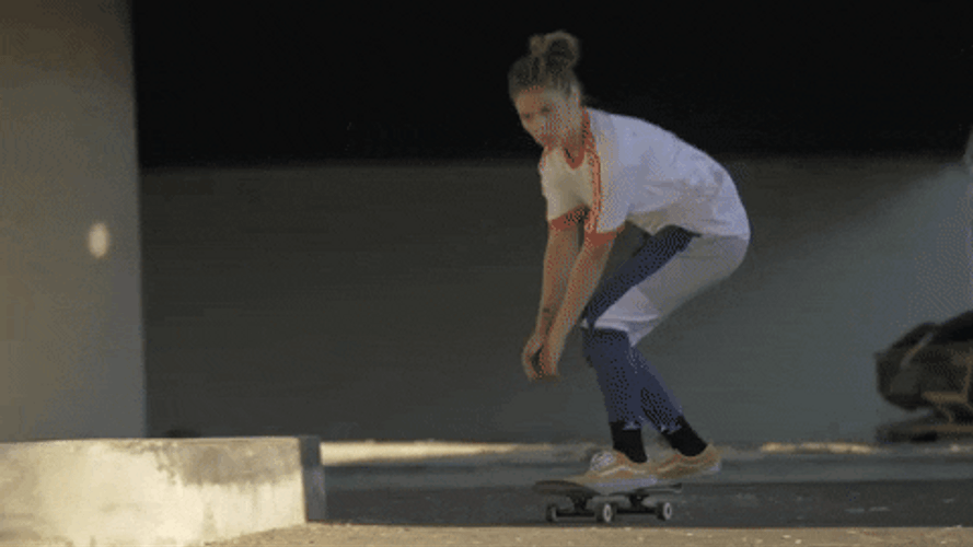 Tomboy Destiny Rogers Solo Skateboarding Stunt GIF