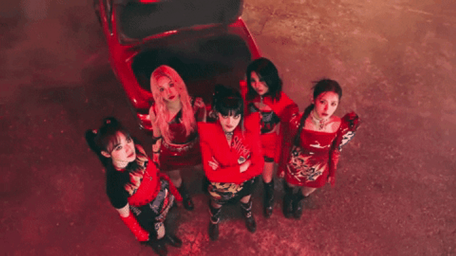 Tomboy Gidle Music Video Drone Shot GIF