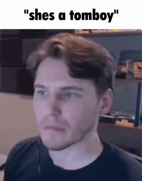 Tomboy Reaction YouTuber Jerma985 GIF