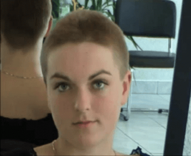 Tomboy Short Hair Buzz Cut GIF