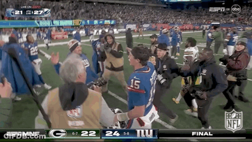 Tommy Devito Embracing New York Giants Coach GIF