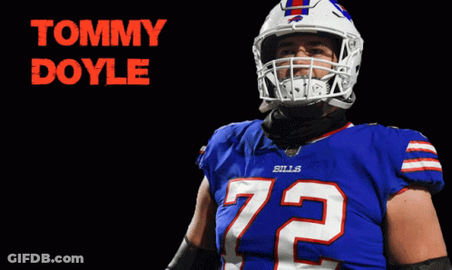Tommy Doyle In Helmet And Blue Jersey Number 72 GIF