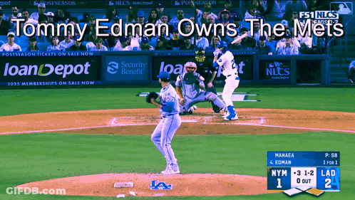 Tommy Edman Owns The Mets Baseball Game With A Score Of 1 To 2 GIF