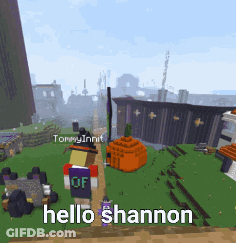 Tommy Innit Standing In Front Of Pumpkin GIF