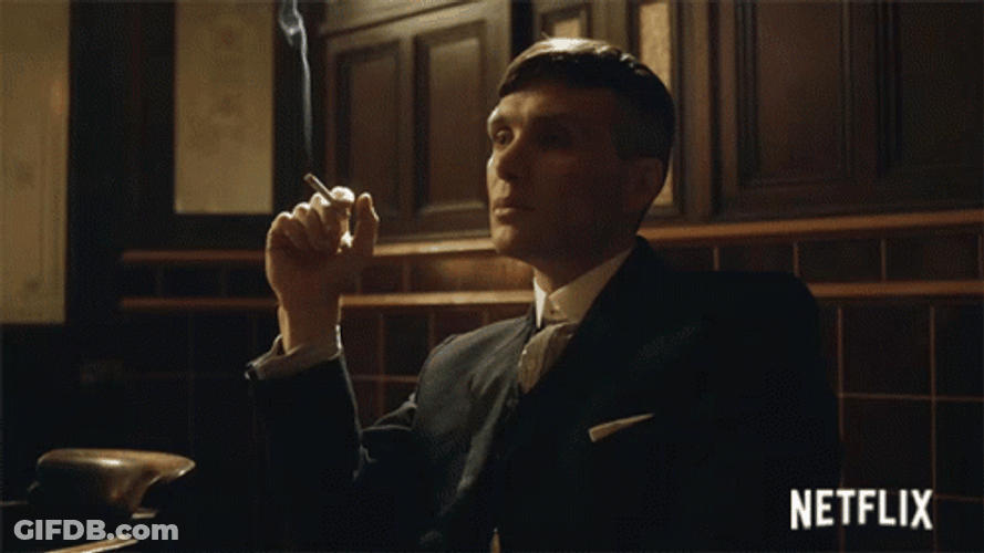 Tommy Shelby Smoking Cigar GIF
