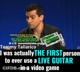 Tommy Tallarico First To Use Live Guitar In Video Game GIF