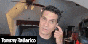 Tommy Tallarico Talking On Cell Phone GIF