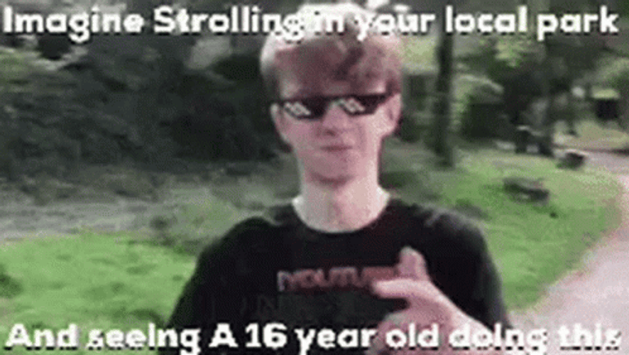 Tommyinnit Strolling In Local Park GIF
