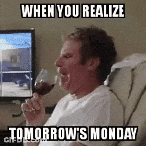 Tomorrow Is Monday Panic Attack Will Ferrell GIF