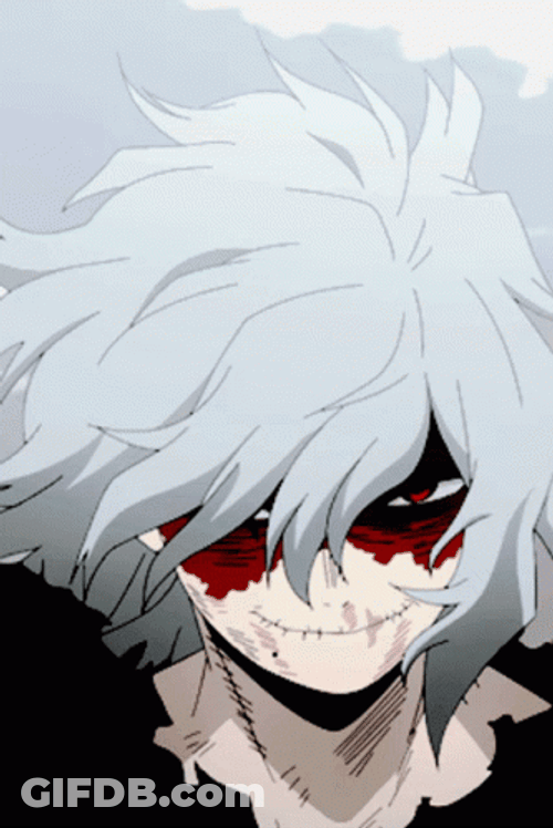 Tomura Shigaraki Bloody Cracked Face GIF