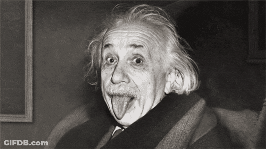 Tongue Out Albert Einstein GIF