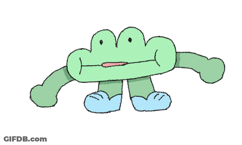 Tongue Out Fun Cute Frog GIF