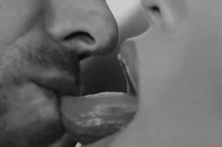 Tongue Out Rough Kiss GIF