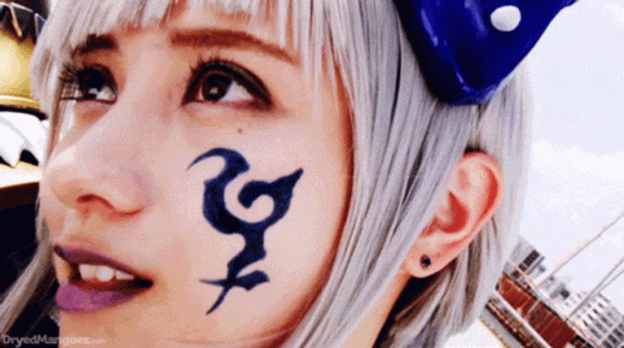 Tongue Out Teasing Playful Cosplayer Goofy GIF