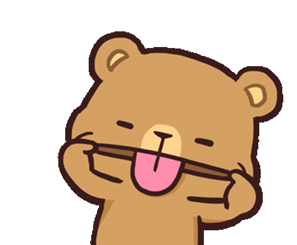 Tongue Out Teasing Playful Goofy Bear Fart GIF
