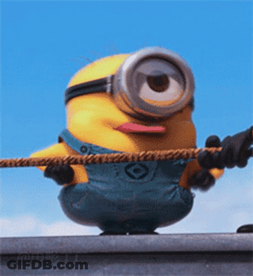 Tongue Out Teasing Playful Minion Dance GIF