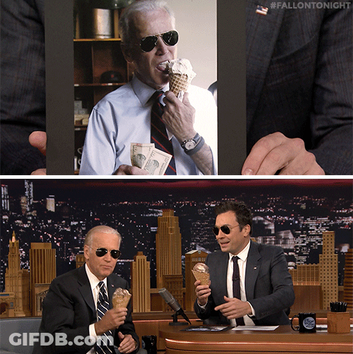 Tonight Show Biden Ice Cream Eating GIF